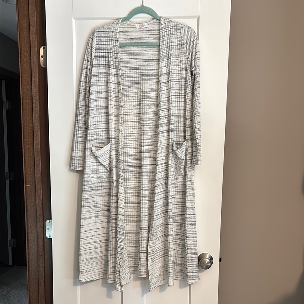 LuLaRoe Black and White Plaid Top